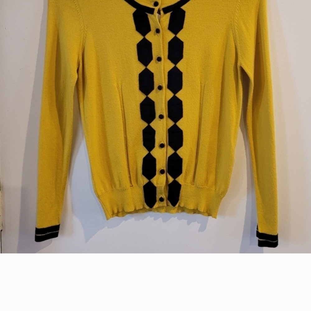 Milly Yellow and Black Cardigan